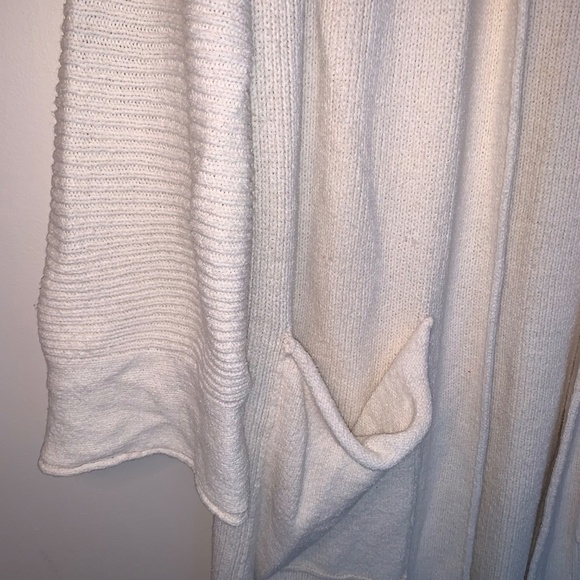 Free People By the Campfire Cardigan Long Sleeve Ivory Oversized S - Picture 11 of 15